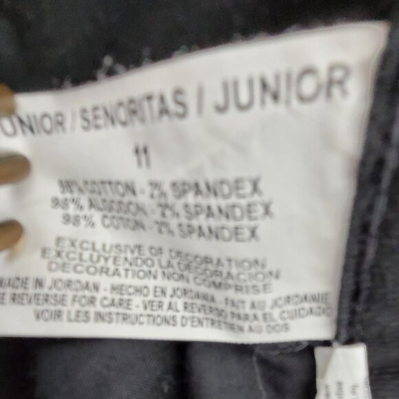 Grane Jeans Women's 11 Black Low Rise Straight Skinny Leg Stretch Cotton Denim - Picture 12 of 15